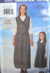 5089 MOM, DTR TIED DIRNDL JUMPER,LS TOP PATTERN XS-LG,2-8